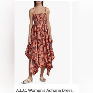A.L.C. Adriana Dress NWOT sz 0 multicolor orange/rose